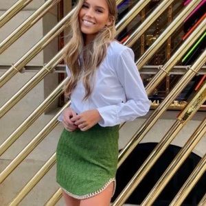 Green Zara skirt